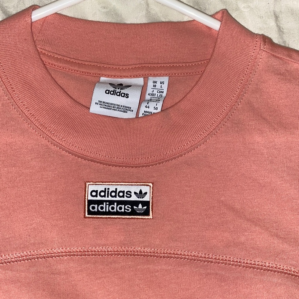 Pink adidas tee
